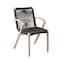 Armen Living Nabila Outdoor Light Eucalyptus Wood and Charcoal Rope Dining Chairs, PK2 840254333413 - alternate 3
